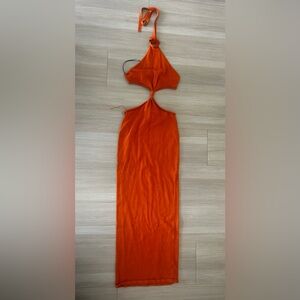 Hera Collection Strapless Orange Dress